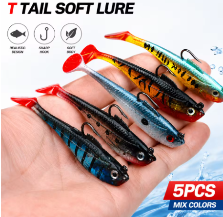 StrikeShad™ 8cm Soft Swimbait (3-Pack) — Silicone Jig Lure